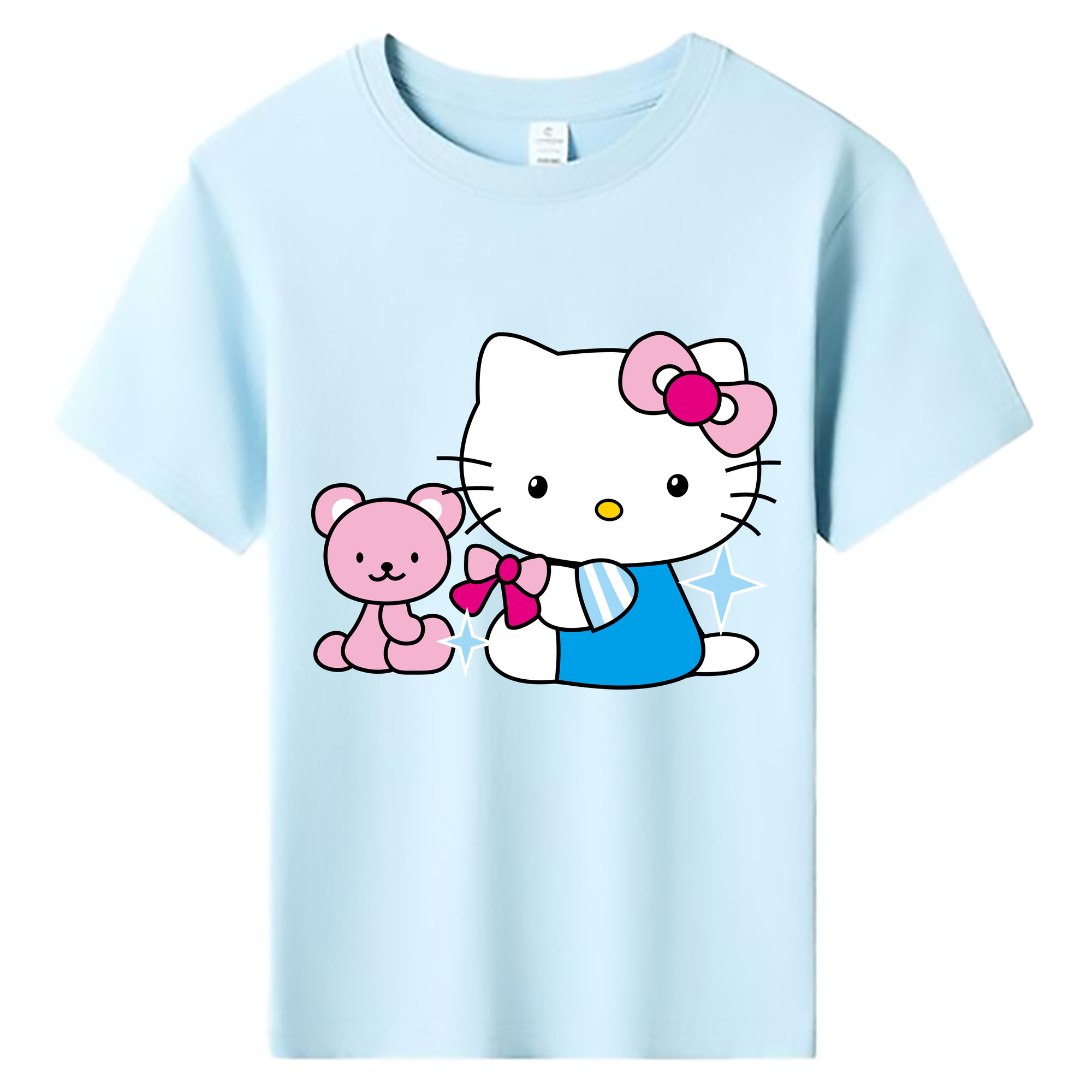 （画像用） Hello Kitty ハローキティ 綿100％キッズTシャツ（フロントプリント）
